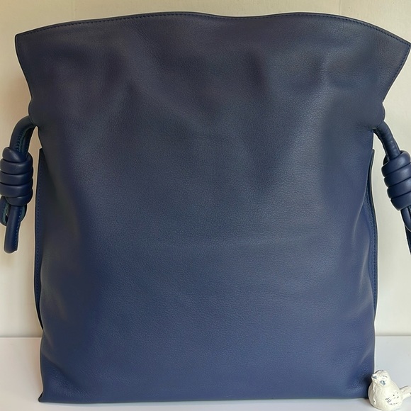 LOEWE Flamenco Knot Napa Leather Bag Navy - Picture 9 of 17